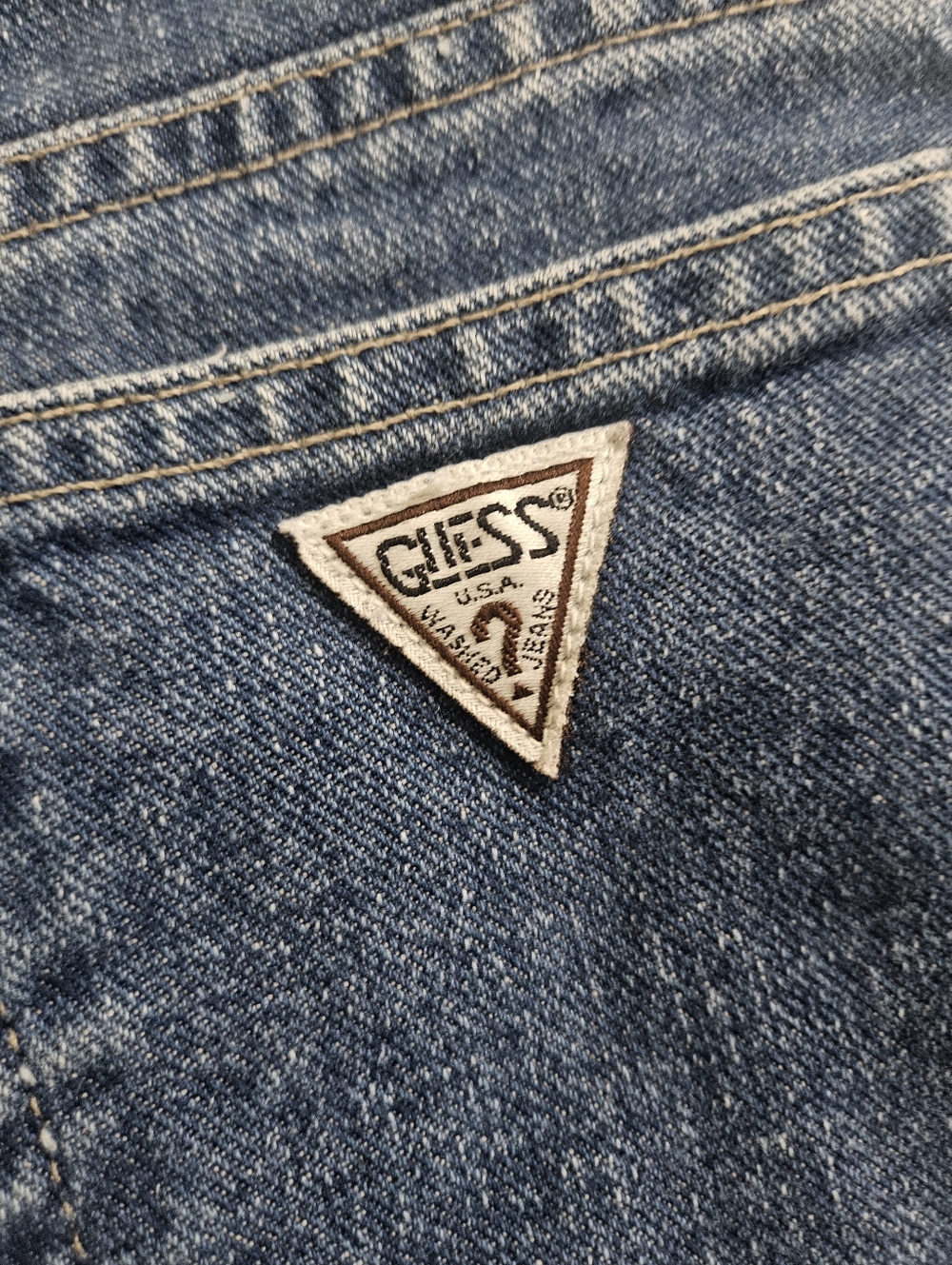 Vintage Guess Blue Denim Jean Shorts - Picture 3 of 5